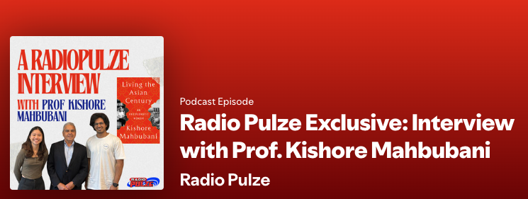 Radio Pulze – Interview with Prof. Kishore Mahbubani